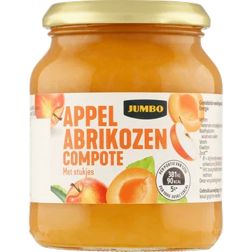 Jumbo Appel Abrikozen Compote met Stukjes 360 g