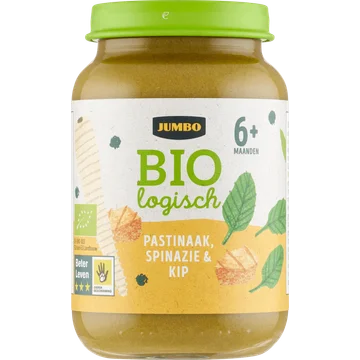 Jumbo Biologisch Babyvoeding Pastinaak, Spinazie & Kip 6+ Maanden 190 g