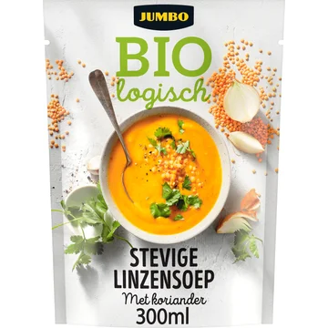 Jumbo Biologisch Stevige Linzensoep met Koriander 300ML
