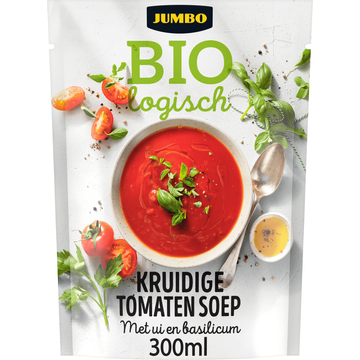 Jumbo Biologisch Kruidige Tomatensoep met Ui & Basilicum 300ML