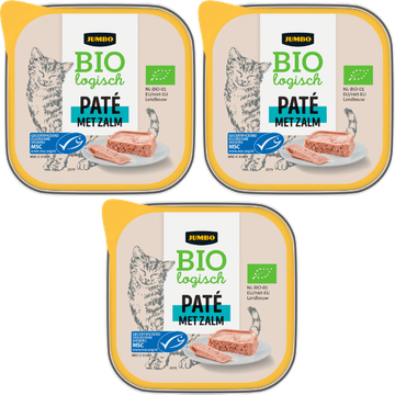 Jumbo Biologisch Pate met Zalm 3 x 100 g
