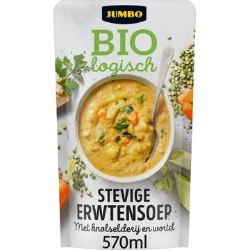 Jumbo Biologisch Erwtensoep met Knolselderij & Wortel 570ML