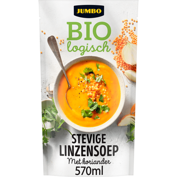 Jumbo Biologisch Stevige Linzensoep met Koriander 570ML
