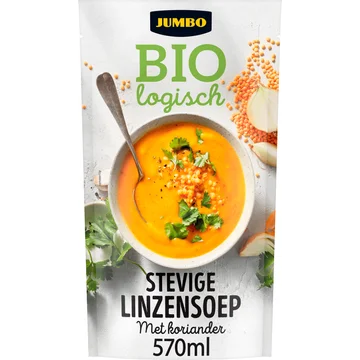 Jumbo Biologisch Stevige Linzensoep met Koriander 570ML