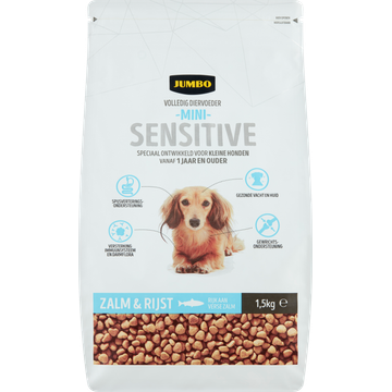 Jumbo Hondenbrokken Sensitive Zalm & Rijst 1,5 kg