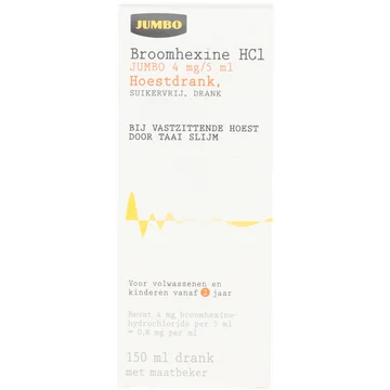 JUMBO Broomhexine HCl hoestdrank (4 mg/5 ml), 150 ml
