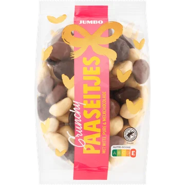 Jumbo Crunchy Paaseitjes met Witte, Pure & Melkchocolade 200 g