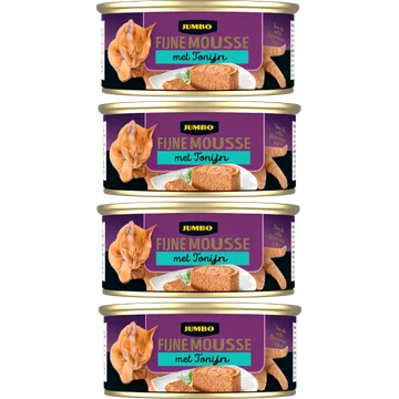 Jumbo Fijne Mousse met Tonijn Natvoer 4 x 85 g