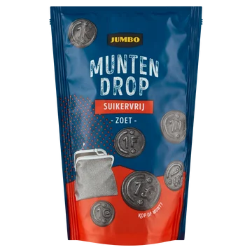 Jumbo Munten Drop Suikervrij Zoet 100 g