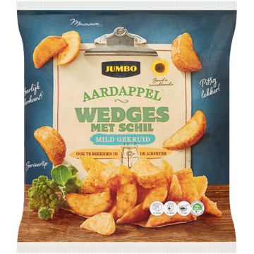 Jumbo Aardappelwedges Mild Gekruid met Schil 600 g