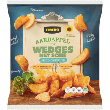 Jumbo Aardappelwedges Mild Gekruid met Schil 600 g