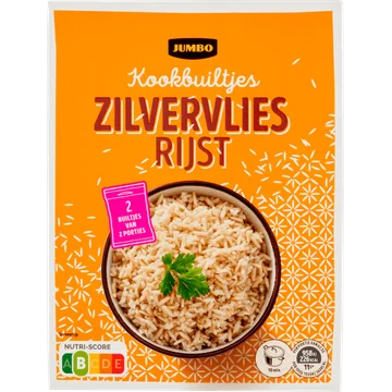 Jumbo Kookbuiltjes Zilvervliesrijst 2 x 125 g