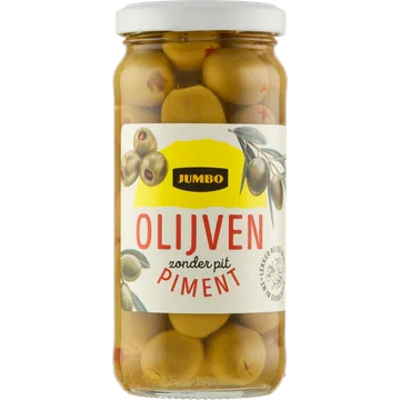 Jumbo Olijven Zonder Pit Piment 220 g