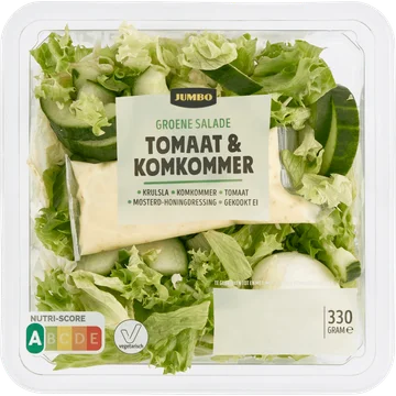 Jumbo Groene Salade Tomaat & Komkommer 340 g