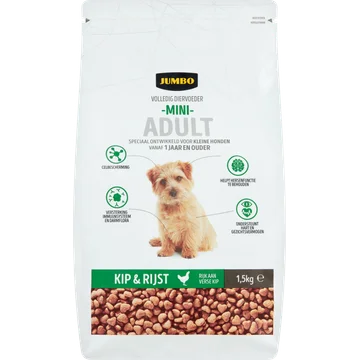 Jumbo Hondenbrokken Mini Adult Kip & Rijst 1,5 kg