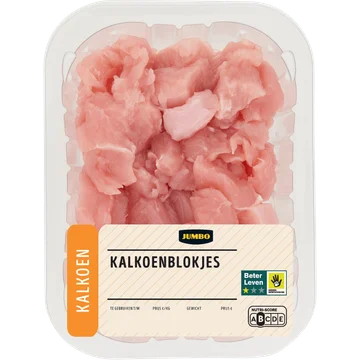 Jumbo Kalkoenblokjes 250g