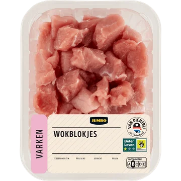 Jumbo Varkens Wokblokjes 350g