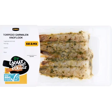 Jumbo Torpedo Garnalen Knoflook 100 g