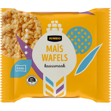Jumbo Maïswafels Kaassmaak 16 Stuks 4 x 30,8 g