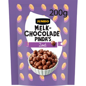 Jumbo Melkchocolade Pinda's Zoet 200 g