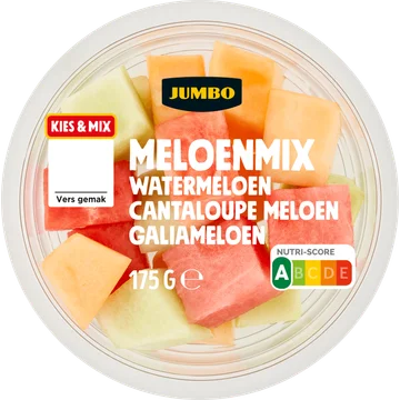 Jumbo Meloenmix Watermeloen Cantaloupe Meloen Galiameloen 175 g