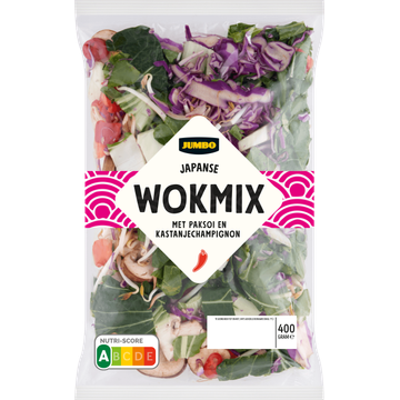 Jumbo Japanese Wokmix met Paksoi en Kastanjechampignon 400 g