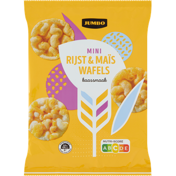 Jumbo Mini Rijst & Maïs Wafels Kaassmaak 30 g