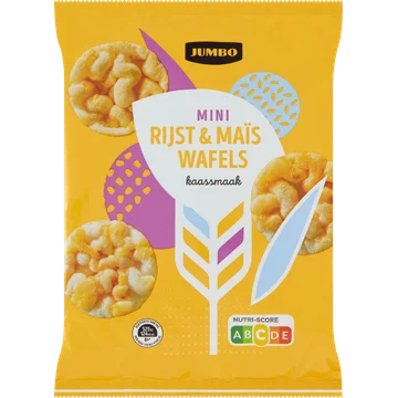 Jumbo Mini Rijst & Maïs Wafels Kaassmaak 30 g