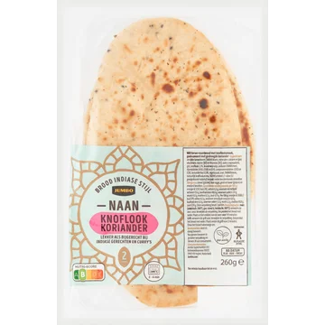 Jumbo Naan Knoflook Koriander 2 Stuks 260 g