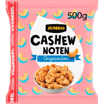 Jumbo Cashewnoten Ongezouten Voordeelverpakking 500 g