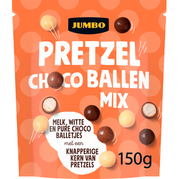 Jumbo Pretzel Choco Ballen Mix 150 g