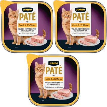 Jumbo Paté met Eend & Kalkoen 3 x 100 g
