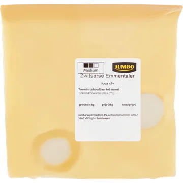 Jumbo Zwitserse Emmentaler Kaas 45+ ca. 150 g