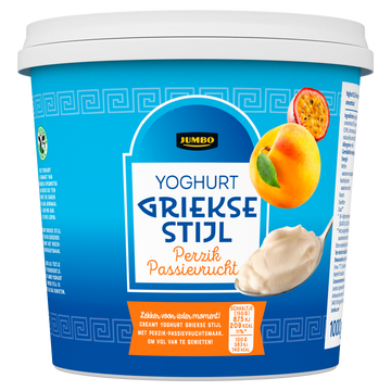 Jumbo Yoghurt Griekse Stijl Perzik Passievrucht 1 kg