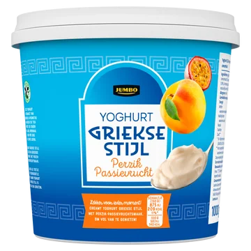Jumbo Yoghurt Griekse Stijl Perzik Passievrucht 1 kg