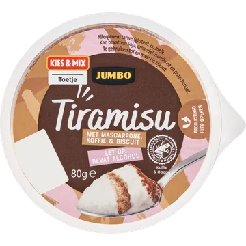 Jumbo Tiramisu 80 g - Bevat Alcohol