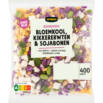 Jumbo Roerbakmix Bloemkool, Kikkererwten & Sojabonen 400 g