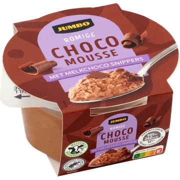 Jumbo Romige Chocomousse met Melkchoco Snippers 75 g