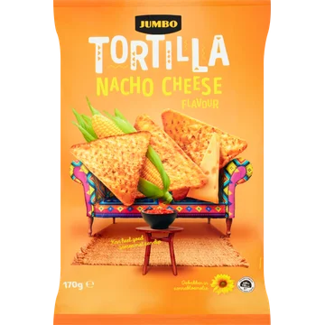 Jumbo Tortilla Nacho Cheese Chips 170 g