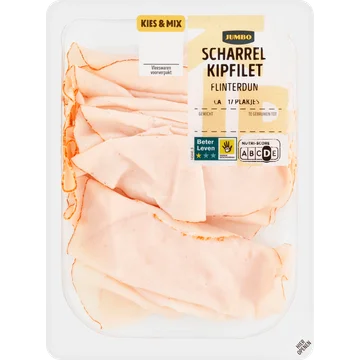 Jumbo Scharrel Kipfilet Flinterdun 100 g