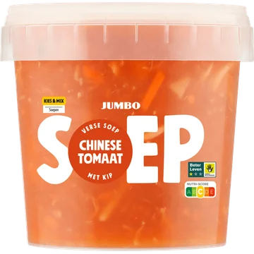 Jumbo Verse Soep Chinese Tomaat met Kip 500 g