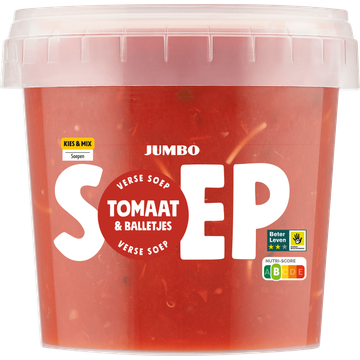 Jumbo Verse Soep Tomaat & Balletjes 500 g