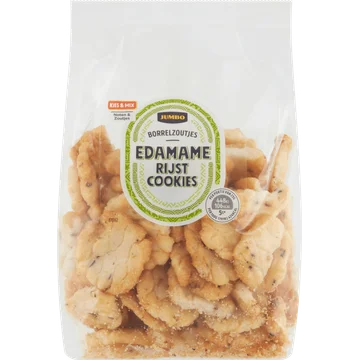 Jumbo Borrelzoutjes Edamame Rijstcookies 170 g