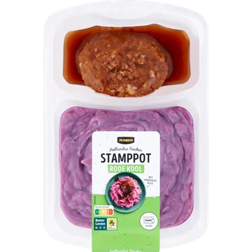 Jumbo Stamppot Rode Kool met Hamburger in Jus 500 g