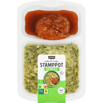 Jumbo Stamppot Spinazie met Hamburger in Jus 500 g