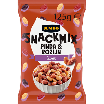 Jumbo Snackmix Pinda & Rozijn 125 g