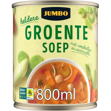 Jumbo Groentesoep met Soepballen en Vermicelli 800ML