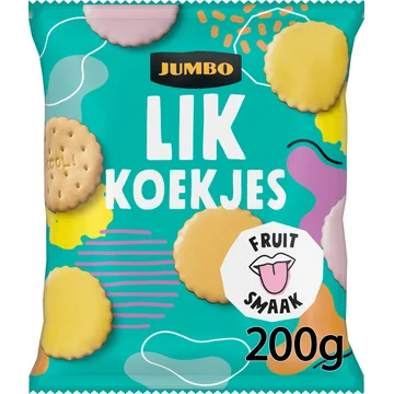 Jumbo Lik Koekjes Fruit Smaak 200 g