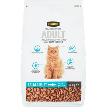 Jumbo Volledig Diervoeder Katten Volwassen Zalm & Rijst 800g