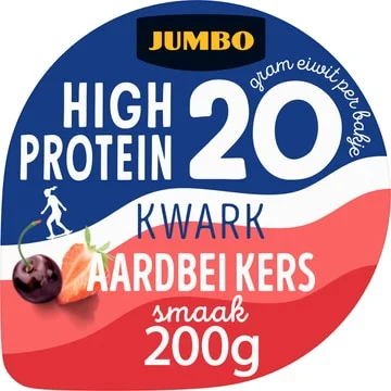 Jumbo High Protein Kwark Aardbei Kers Smaak 200 g